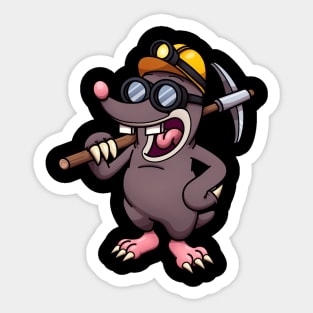 Miner Mole Sticker